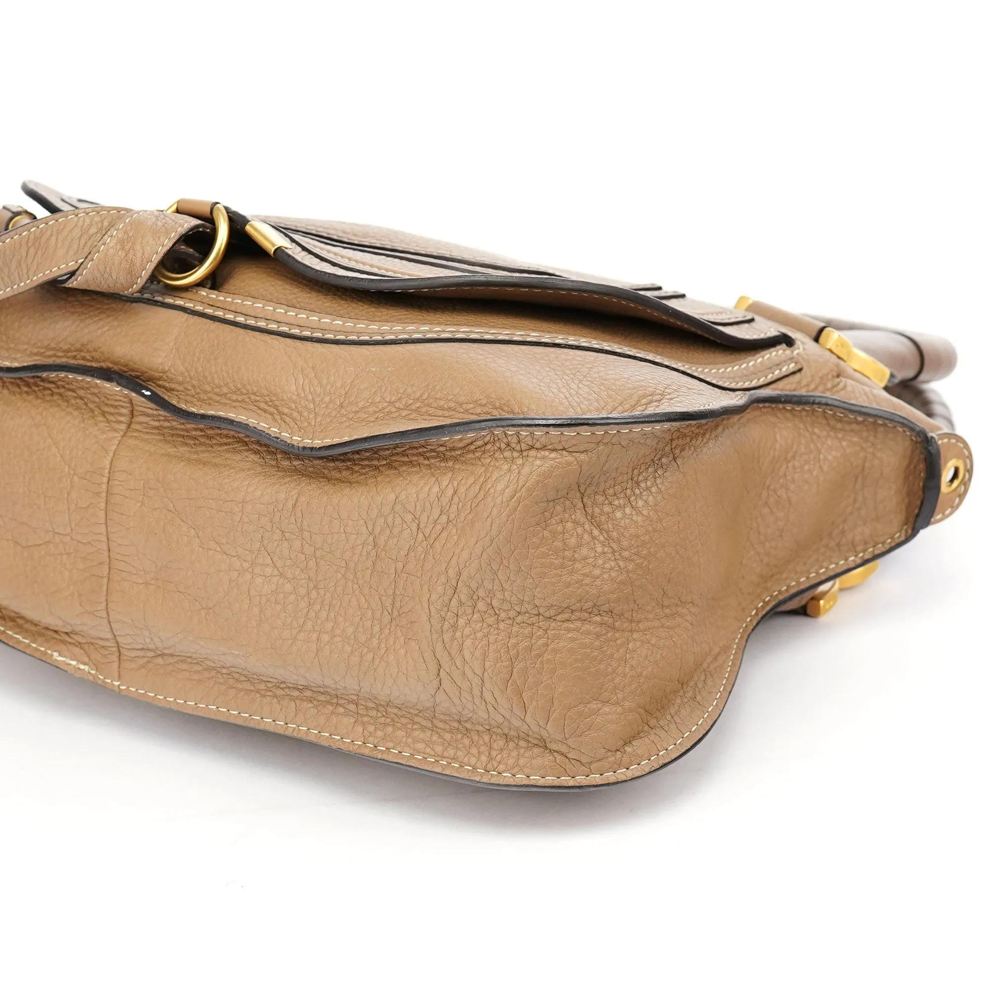 Tan Leather Marcie Shoulder Bag