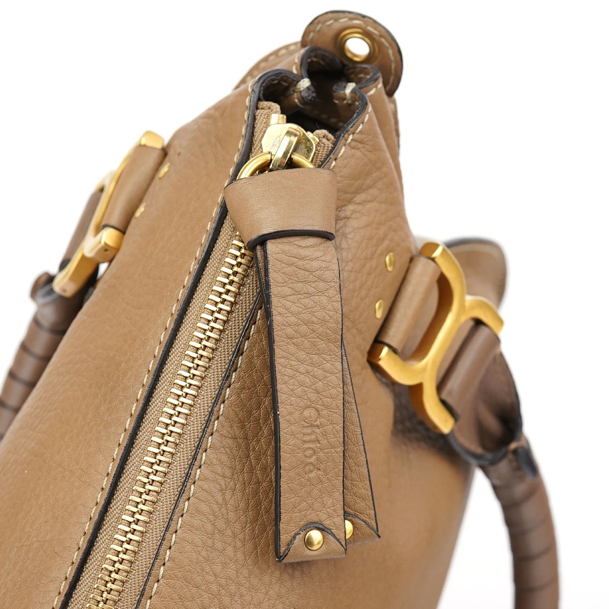 Tan Leather Marcie Shoulder Bag