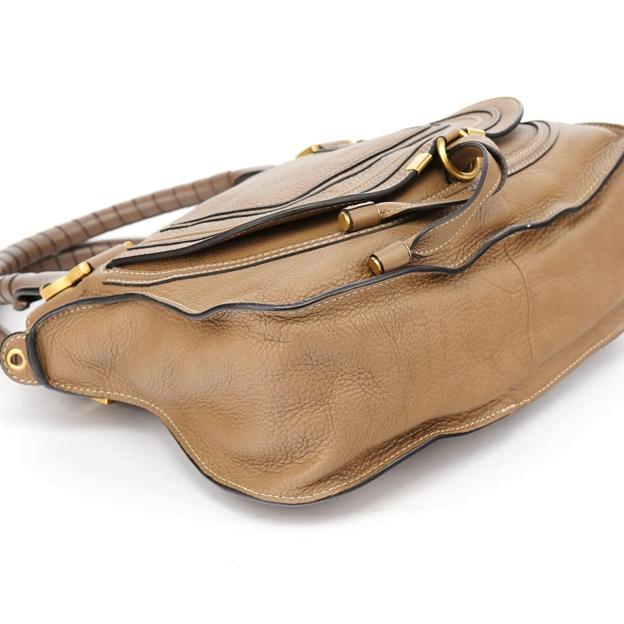 Tan Leather Marcie Shoulder Bag