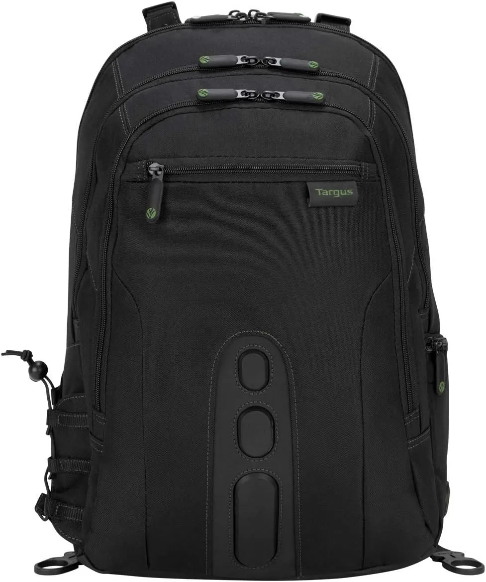 Targus Spruce EcoSmart Travel Laptop Backpack for 15.6 inch Laptops, TSA-Friendly Carry On Backpack Laptop Bag for Work and Travel, Black (TBB013US)