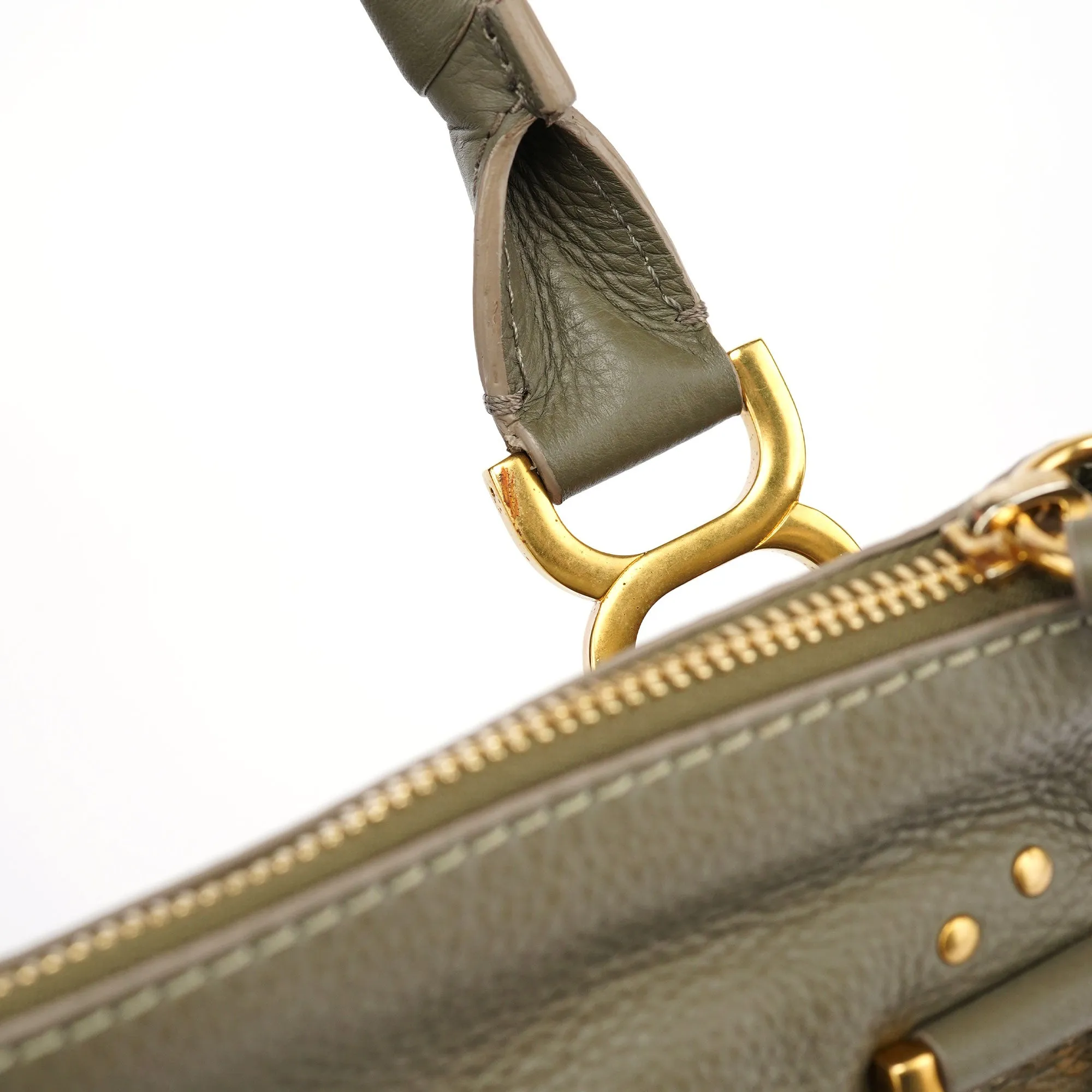 Taupe Leather Marcie Shoulder Bag