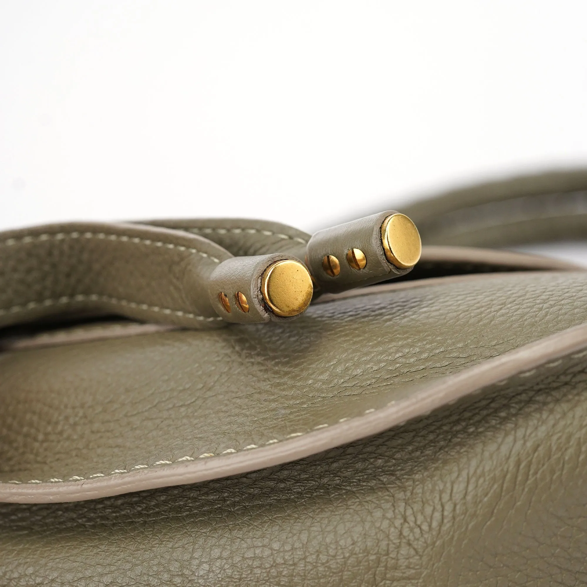 Taupe Leather Marcie Shoulder Bag