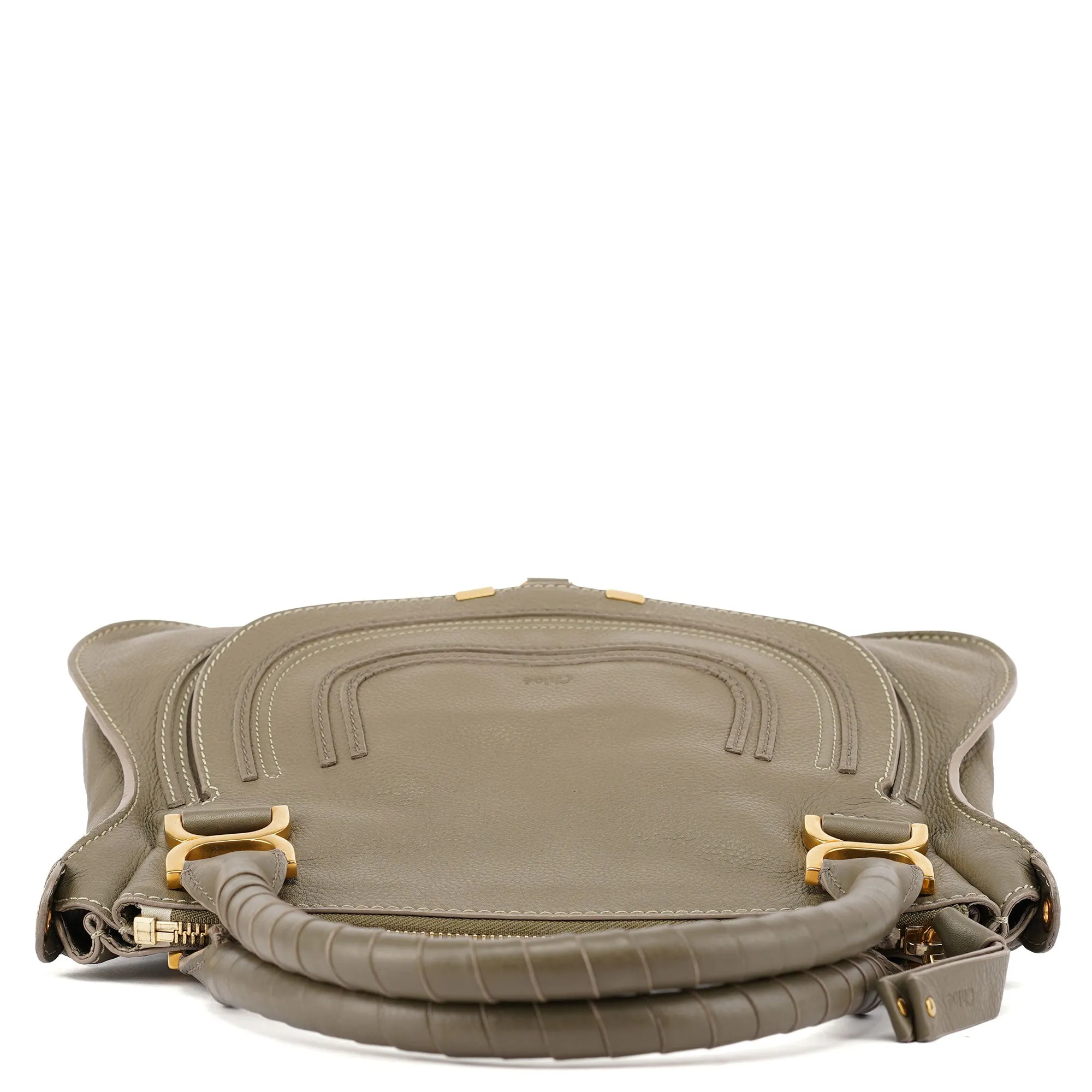 Taupe Leather Marcie Shoulder Bag
