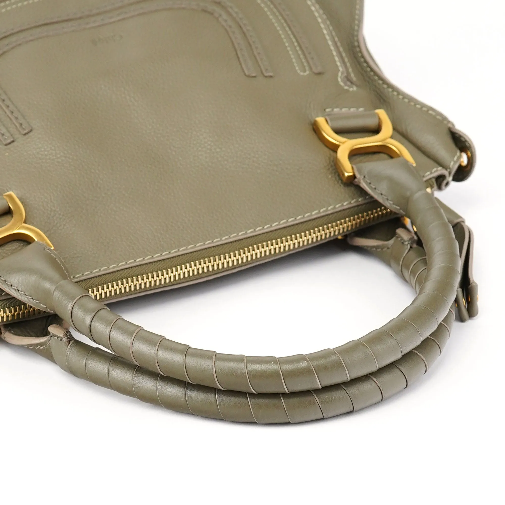 Taupe Leather Marcie Shoulder Bag