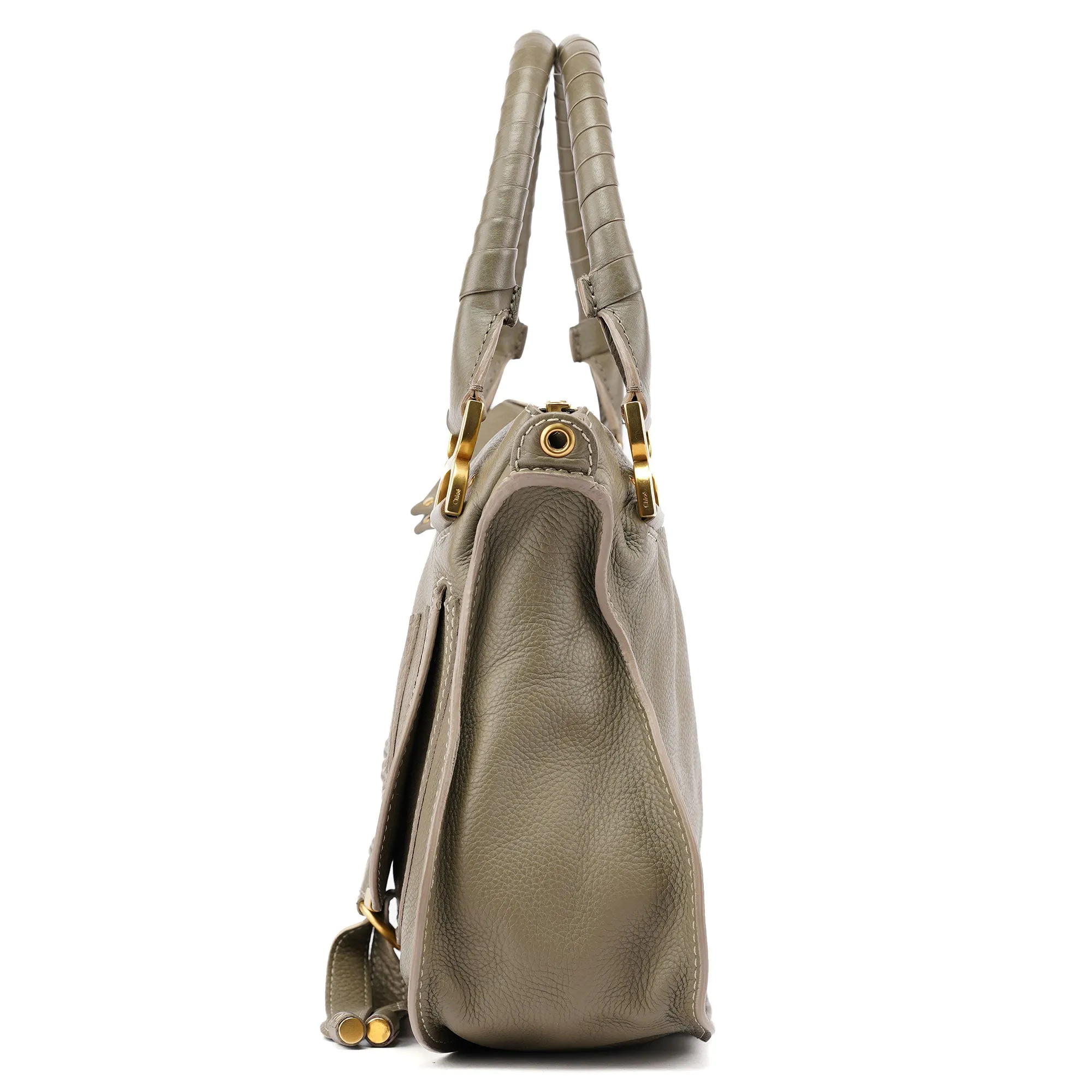 Taupe Leather Marcie Shoulder Bag