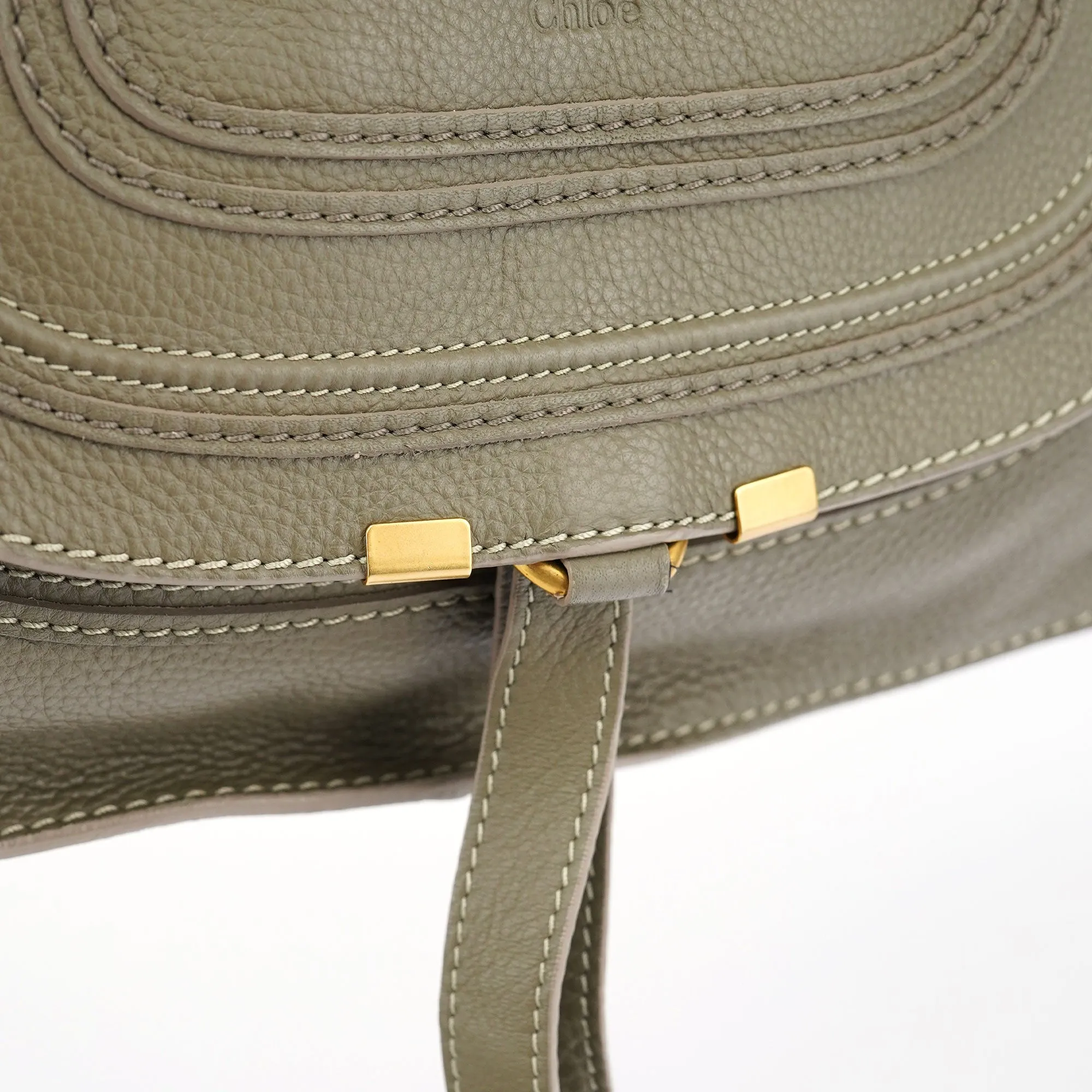 Taupe Leather Marcie Shoulder Bag