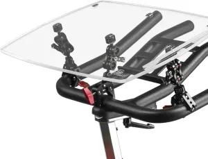 TFD Acrylic Holder Bike Tray - Universal Laptop Tray Holder - Adjustable Laptop Stand for Exercise Bikes - Bike Accessories - Bike Holder Exercise Tray for Laptop, Books, & More