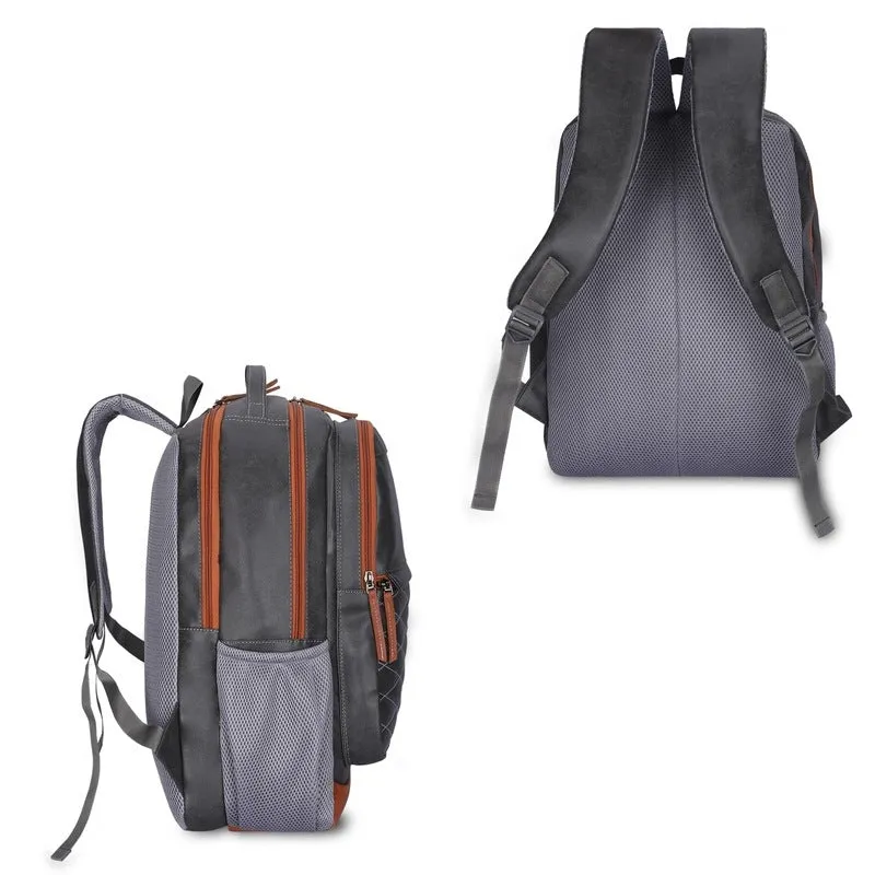 THE CLOWNFISH ExploreX Series 15.6 inch Laptop Backpack | 34 liters | Grey | Vegan Leather