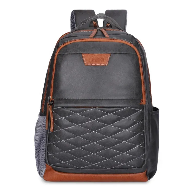 THE CLOWNFISH ExploreX Series 15.6 inch Laptop Backpack | 34 liters | Grey | Vegan Leather