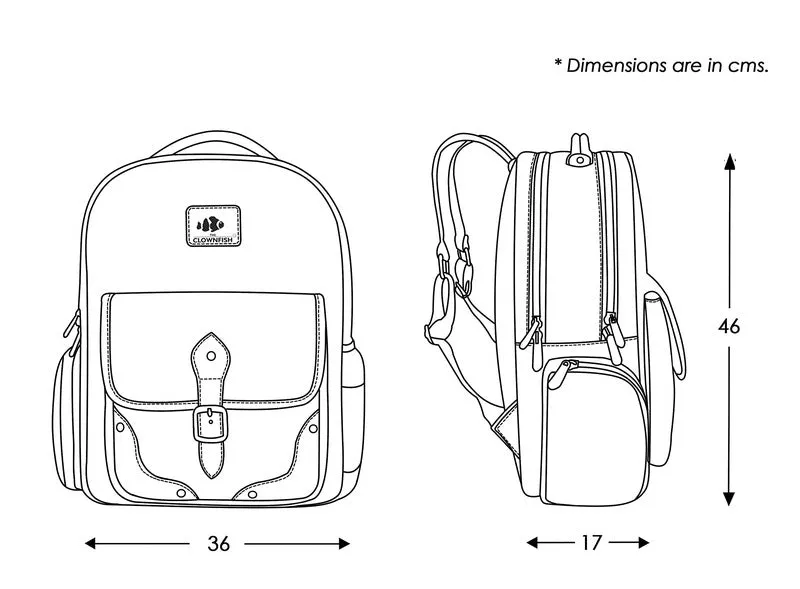 THE CLOWNFISH Vegan Leather Laptop Backpack | 28L | Black | Water Resistant & Comfortable