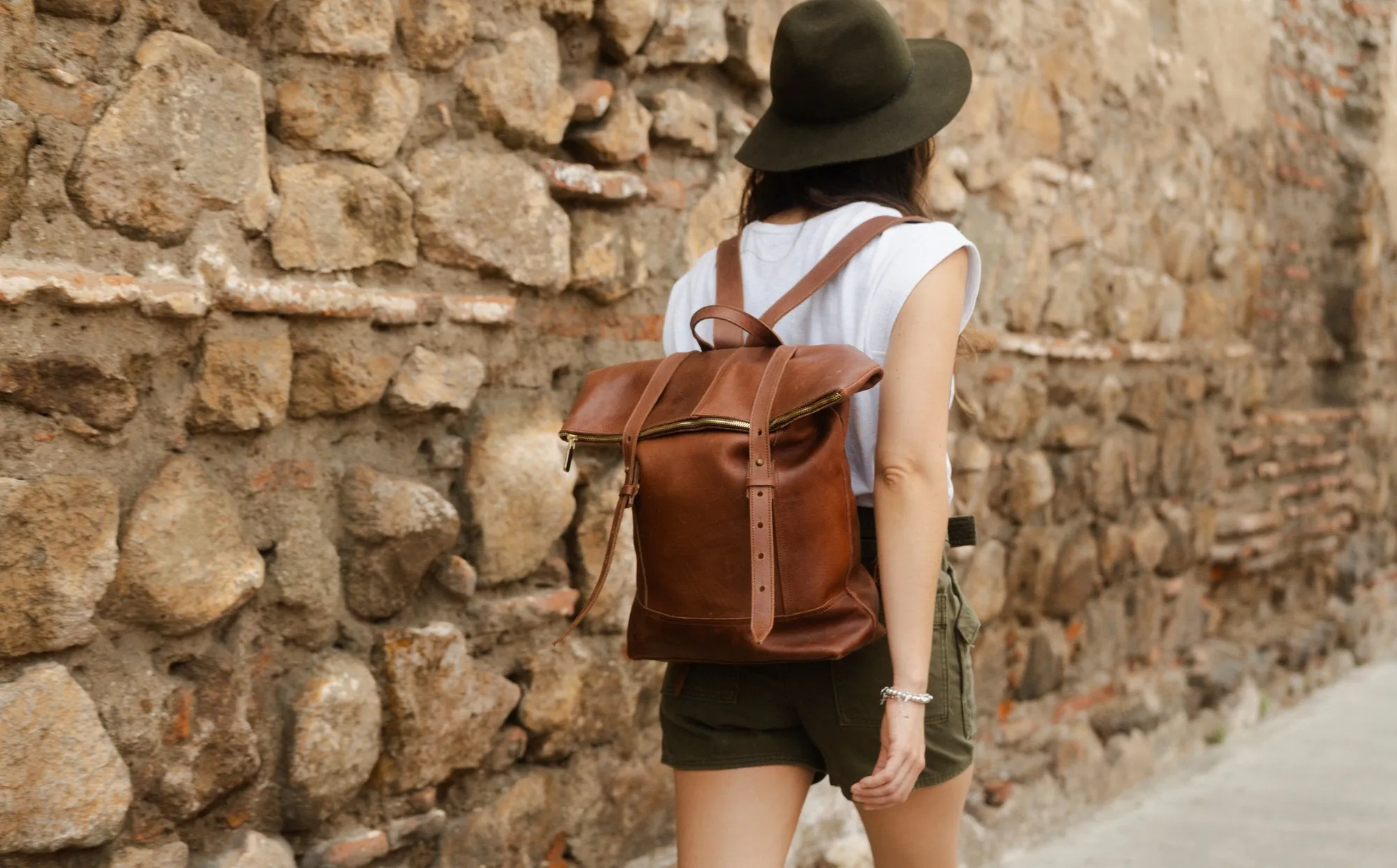 The KMD Leather All-Purpose Backpack (Black)