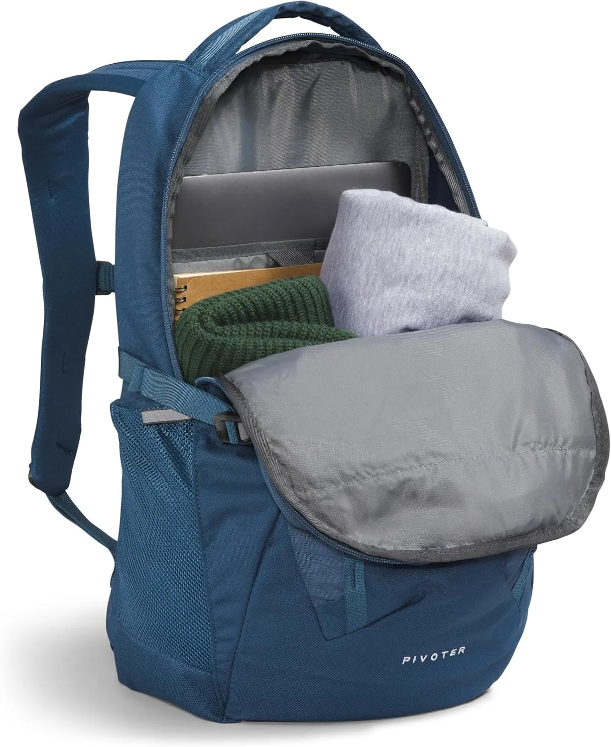 THE NORTH FACE Pivoter Everyday Laptop Backpack - NPF, Shady Blue/TNF White-NPF, One Size