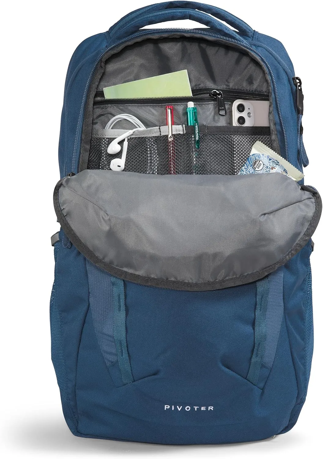 THE NORTH FACE Pivoter Everyday Laptop Backpack - NPF, Shady Blue/TNF White-NPF, One Size