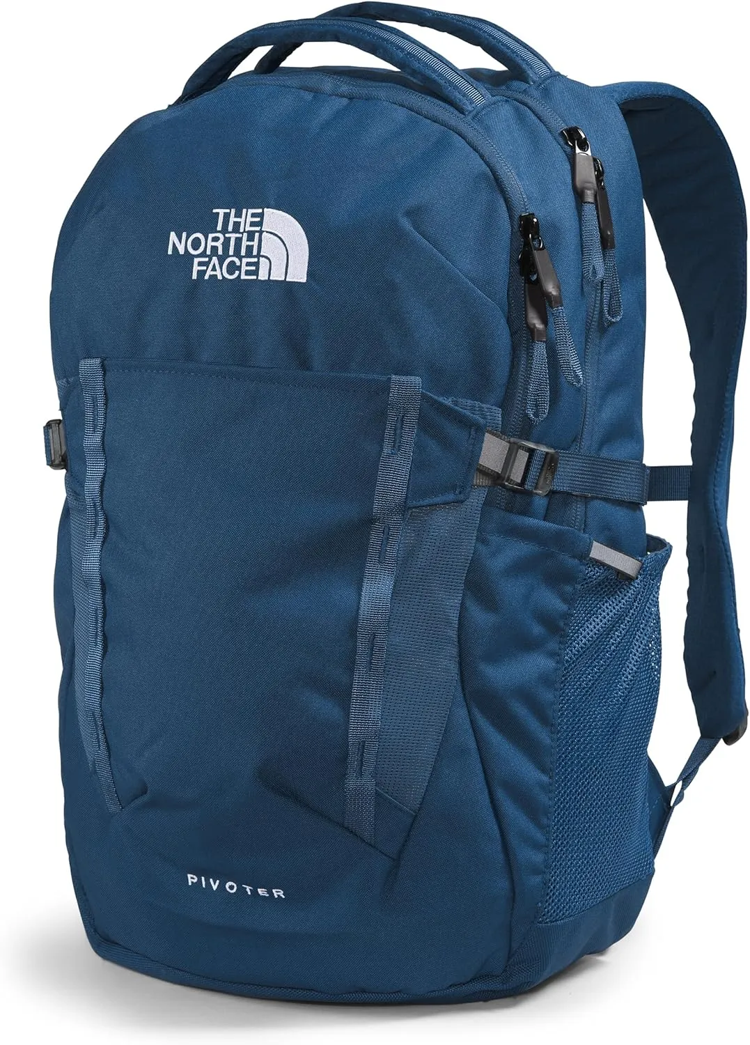 THE NORTH FACE Pivoter Everyday Laptop Backpack - NPF, Shady Blue/TNF White-NPF, One Size