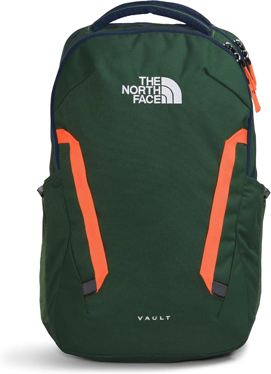 THE NORTH FACE Vault Everyday Laptop Backpack, Pine Needle/Summit Navy/Power Orange, One Size