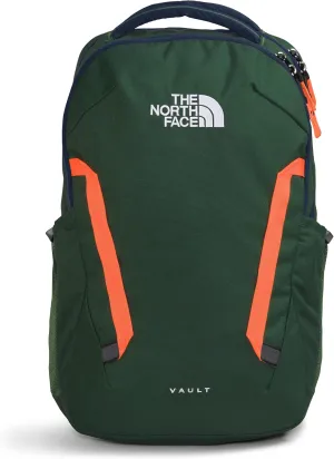 THE NORTH FACE Vault Everyday Laptop Backpack, Pine Needle/Summit Navy/Power Orange, One Size