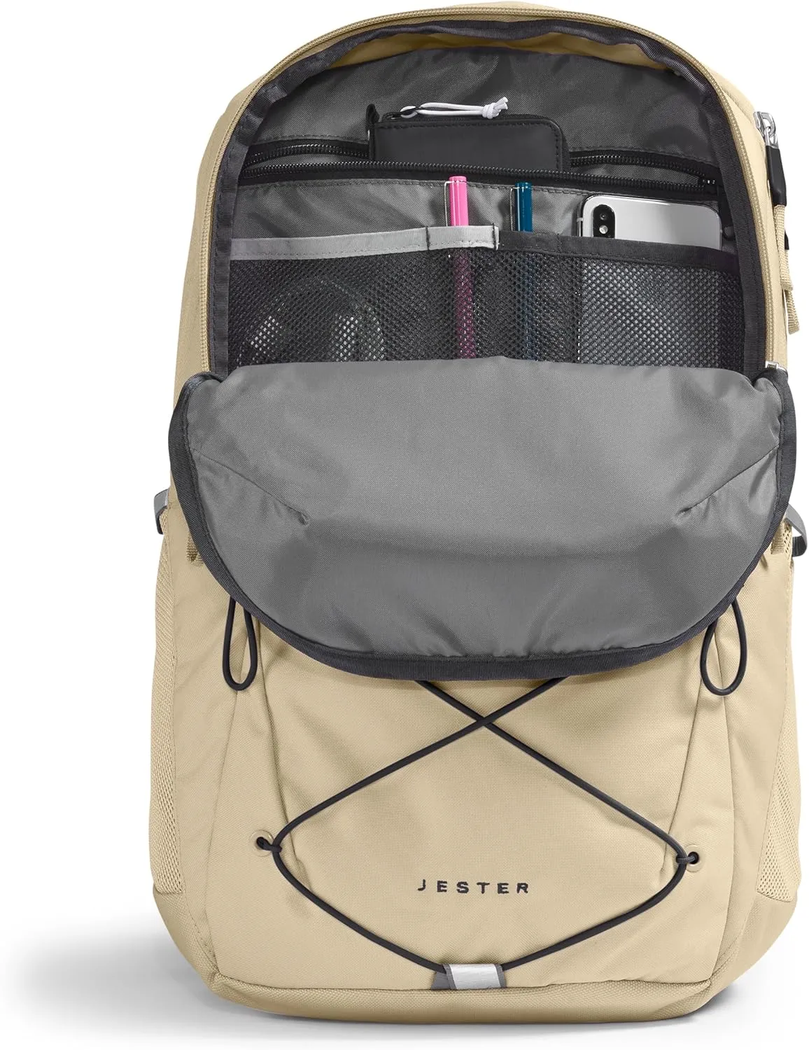 THE NORTH FACE Women's Jester Everyday Laptop Backpack, Gravel/TNF Black, One Size