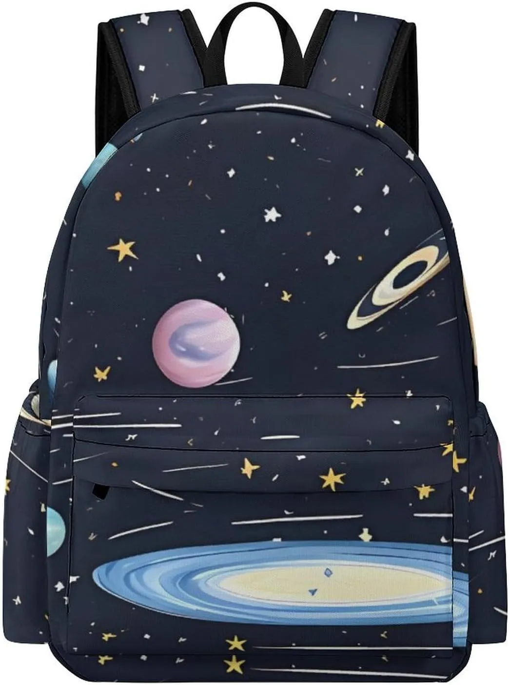 The Solar Family Print Laptop Backpacks Casual Shoulder Bag Travel Daypack Fashion for Men Women