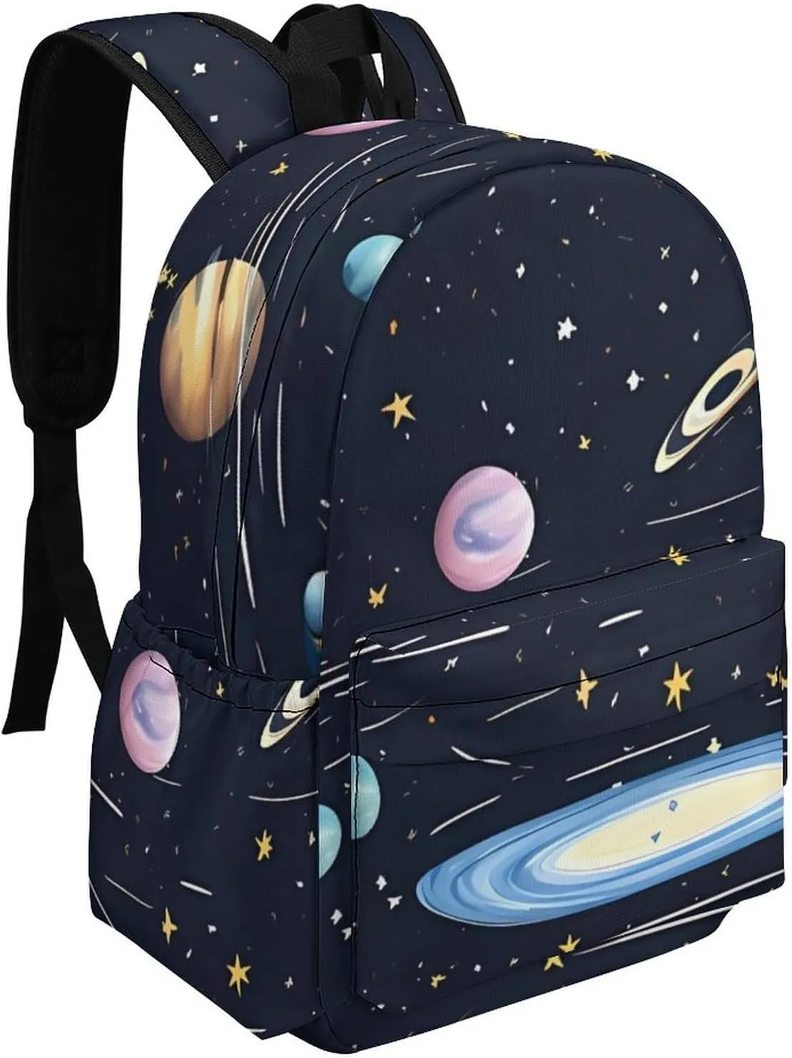 The Solar Family Print Laptop Backpacks Casual Shoulder Bag Travel Daypack Fashion for Men Women