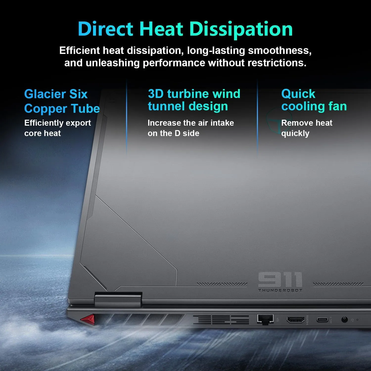Thunderobot Radiant 16 i9 5080 2.5K Gaming Laptop, 16" WQXGA up to 300Hz Display, Intel Core i9-14900HX, GeForce RTX 5080, 32GB DDR5, 2TB SSD, RGB Backlit Keyboard, Wi-Fi 6, Windows 11 Home, Black