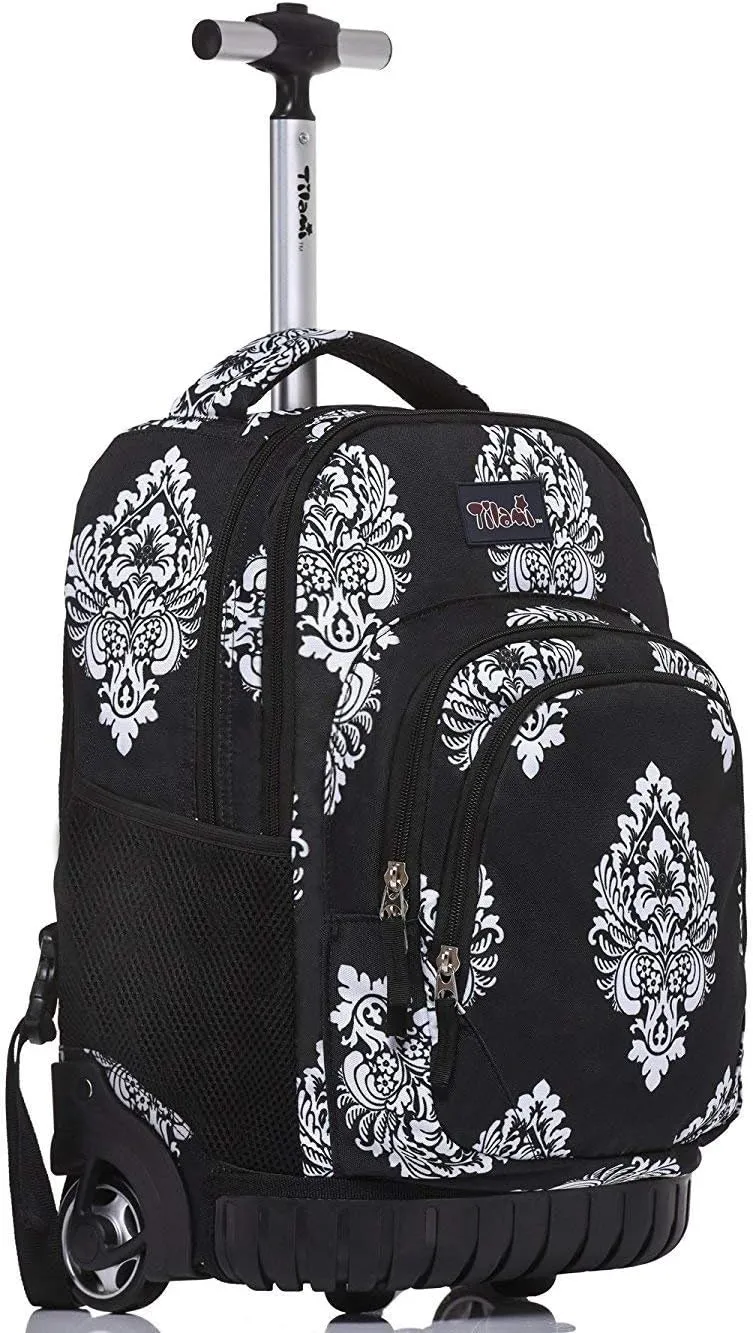 Tilami Rolling Backpack 18 inch Boys and Girls Laptop Backpack, Totem