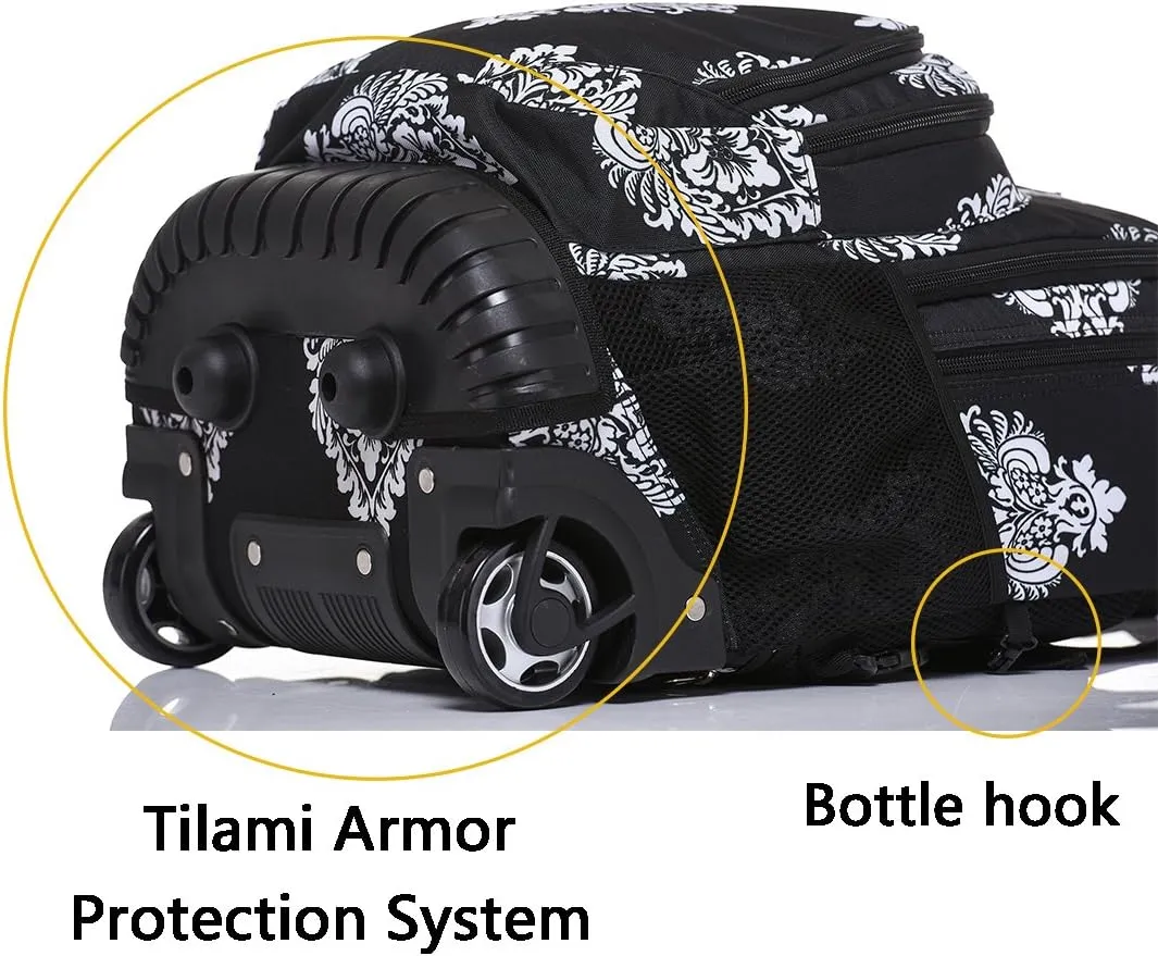 Tilami Rolling Backpack 18 inch Boys and Girls Laptop Backpack, Totem