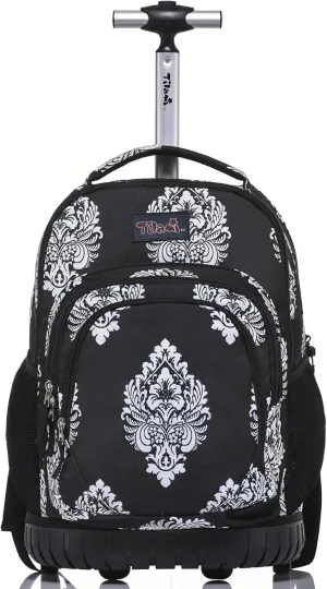 Tilami Rolling Backpack 18 inch Boys and Girls Laptop Backpack, Totem