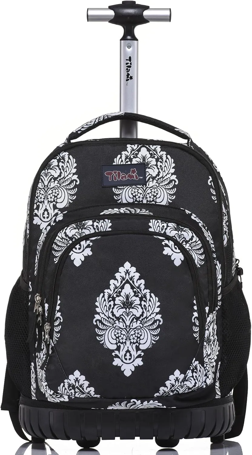 Tilami Rolling Backpack 18 inch Boys and Girls Laptop Backpack, Totem
