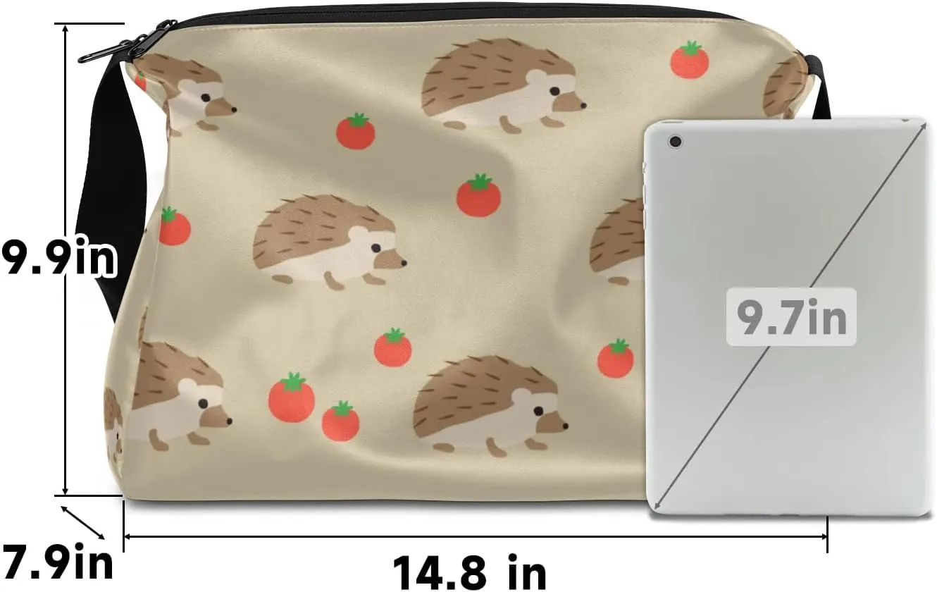 Tomato Hedgehog Small Gym Bag for Men Women Workout Sport Duffle Bag Waterproof Weekender Overnight Bag Lightweight Carry on Tote Bag Crossbody Shoulder Travel Bag for Swim Yoge Dance