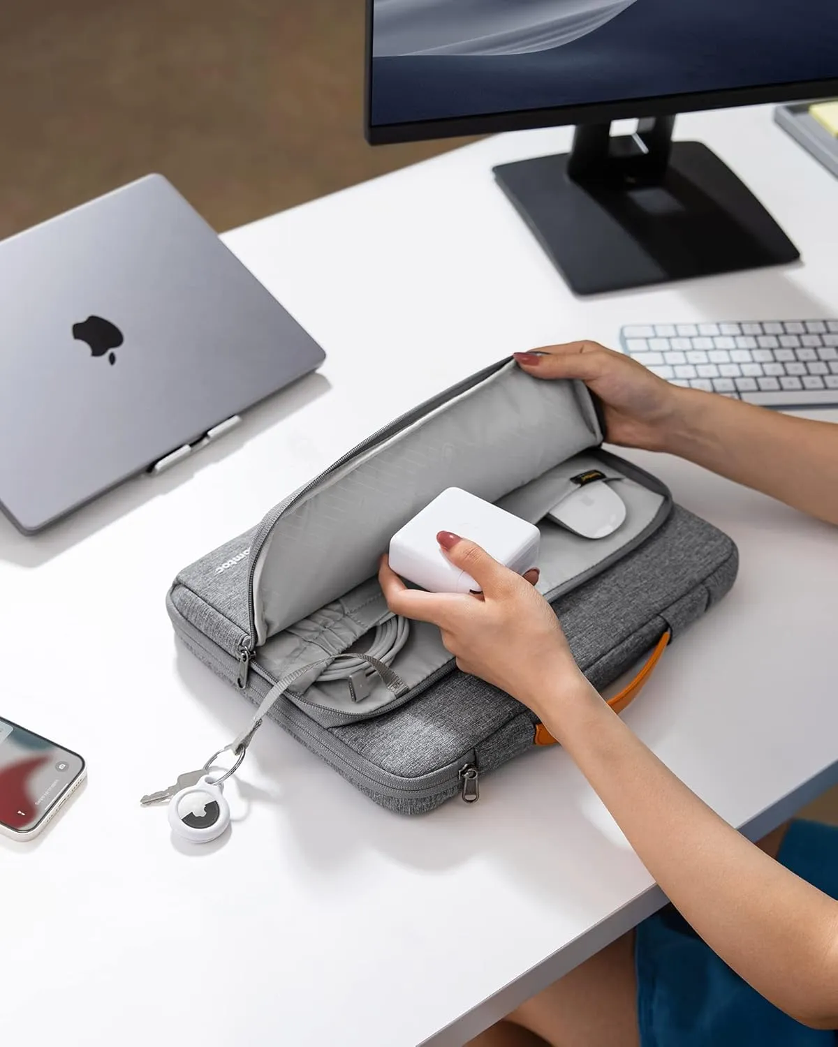 tomtoc 360 Protective Laptop Carrying Case for 2025 13-inch MacBook Air M4/A3240 M3/A3113 M2/A2681 M1/A2337, MacBook Pro M2/A2686 M1/A2337, iPad Pro M4 & iPad Air M3, Water-Resistant Laptop Bag