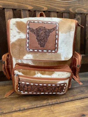 Tooled Steer Head Backpack