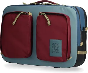 Topo Designs Global Briefcase - Bold Daily Carry Bag, Commuting Travel Pack with Oversized Zips, Signature Denver Style (Eco-Friendly/Dark Denim)
