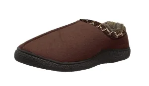 Totes ISOTONER Men's Microsuede Slip-On Slipper (Large - 9.5-10.5, Black)