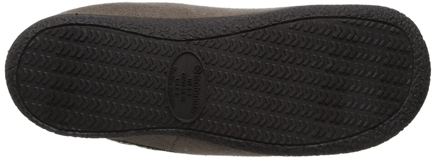 Totes ISOTONER Men's Microsuede Slip-On Slipper (Medium - 8-9, Taupe)
