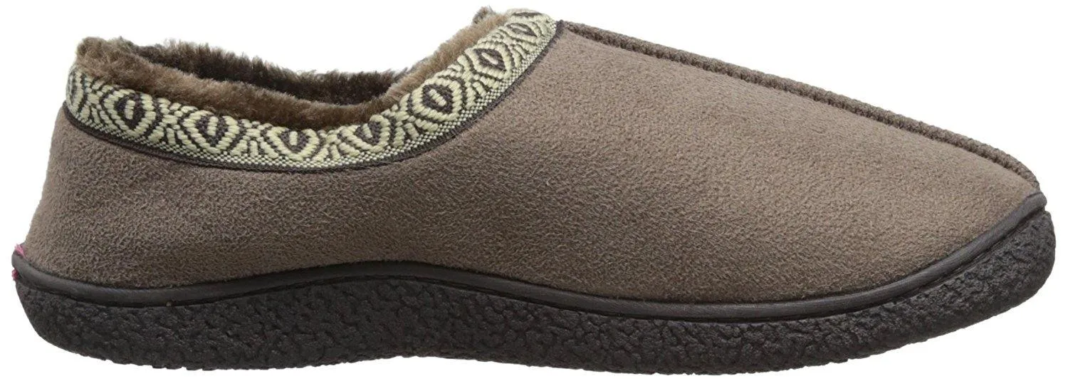Totes ISOTONER Men's Microsuede Slip-On Slipper (Medium - 8-9, Taupe)