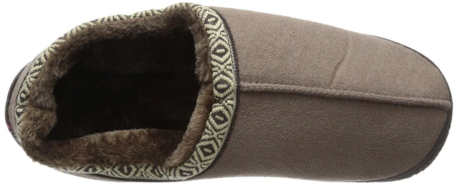 Totes ISOTONER Men's Microsuede Slip-On Slipper (Medium - 8-9, Taupe)