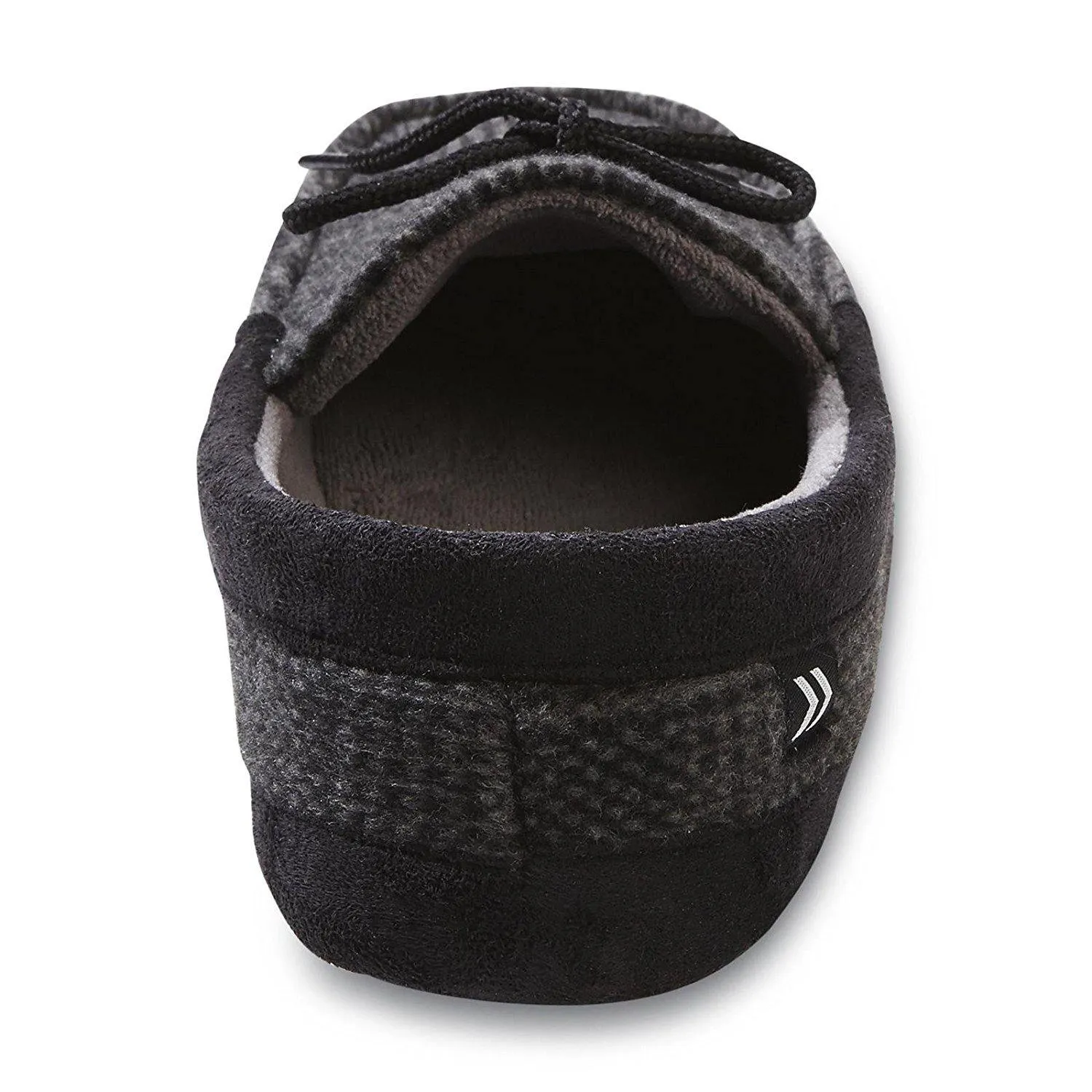 Totes Men's Microsuede Boater Moccasin Slipper with Sherpa Lining