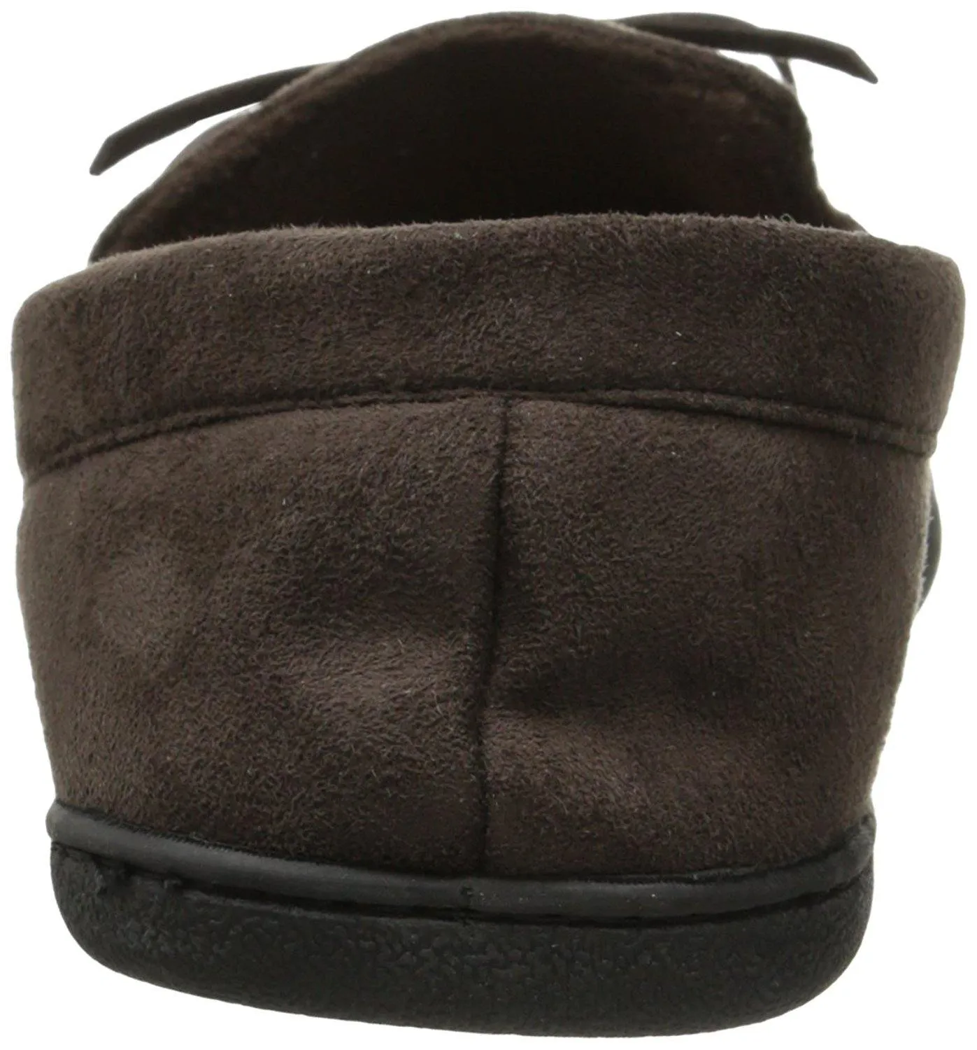 Totes Men's Microsuede Boater Moccasin Slipper with Sherpa Lining