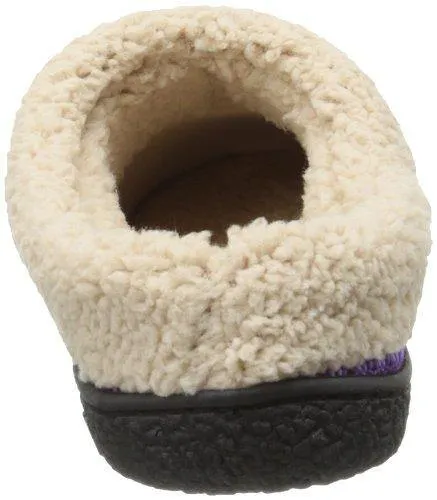 Totes Women's Heathered Fleece Sherpa Crepe Hoodback Slippers