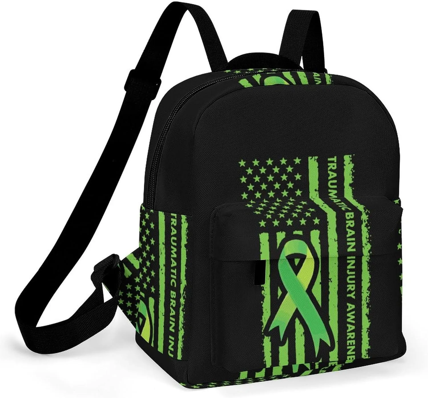 Traumatic Brain Injury Awareness Backpacks Laptop Mini Backpacks for Women Travel Shoulder Bag Bookbag Rucksack Daypack 10 Inch