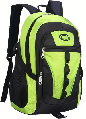 Travel Backpack Anti Theft Rucksack Nylon Waterproof Sports Backpack Mountaineering Backpack Ergonomic Backpack Hiking (Green,18.×13×8inch)