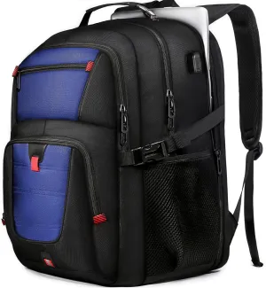Travel Backpack, Extra Large Backpack, Laptop Bag for Men Women, Fits 17 Inch Laptop, 50L Water Resistant Flight Approved Business Work College Computer Bag, Dark Blue