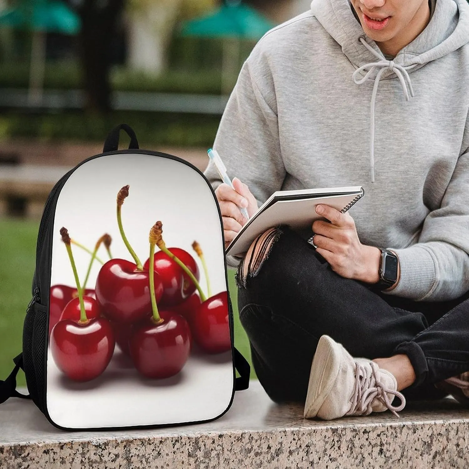 Travel Backpack for Men Women Daypack Chilean Cherries Laptop Backpack Computer Bag Business Work Bag for Work