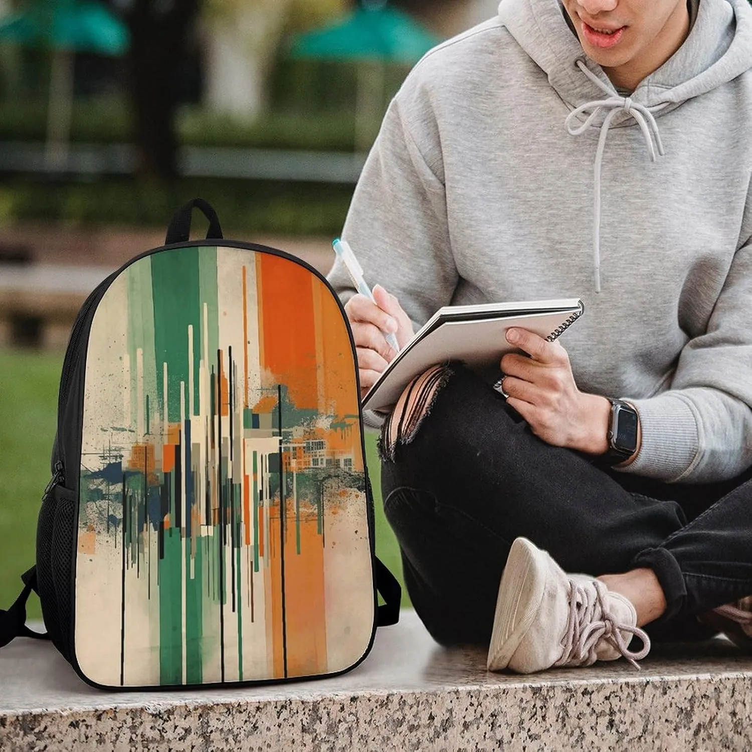 Travel Backpack for Men Women Daypack Complex Patterns Laptop Backpack Computer Bag Business Work Bag for Work