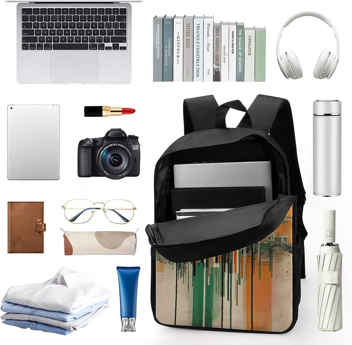 Travel Backpack for Men Women Daypack Complex Patterns Laptop Backpack Computer Bag Business Work Bag for Work