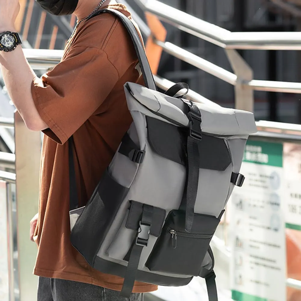 Travel Backpack for Women Men, Waterproof Outdoor Bag Large Capacity Men Camping Hiking Backpack Roll Up Business Laptop Packs