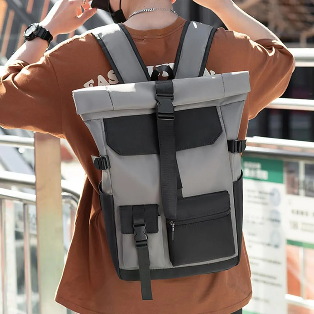 Travel Backpack for Women Men, Waterproof Outdoor Bag Large Capacity Men Camping Hiking Backpack Roll Up Business Laptop Packs