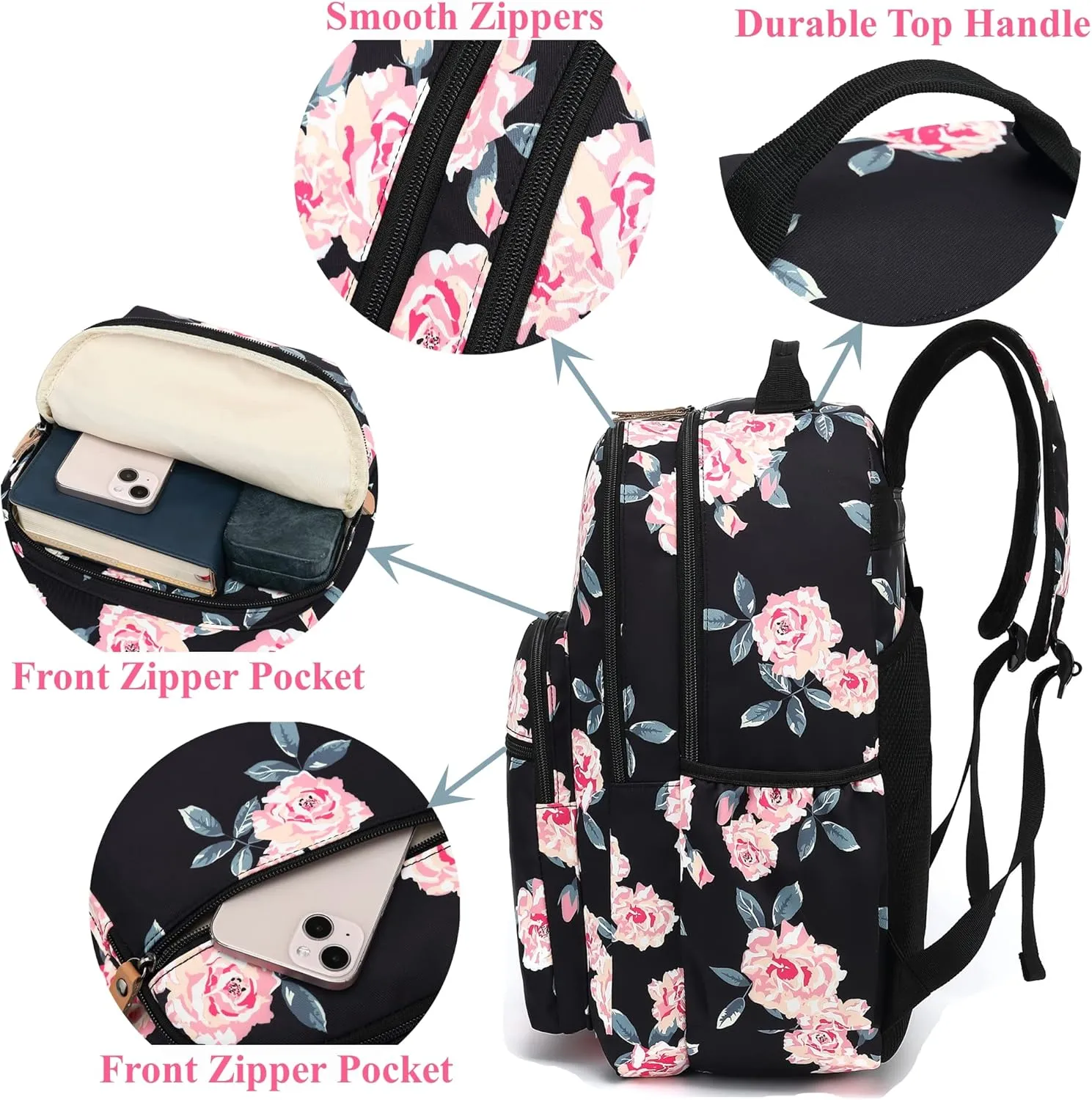 Travel Backpack Geometric Laptop Backpacks Water Resistant Stylish College Dapack Flight Approved Carry On Bag Dark Blue
