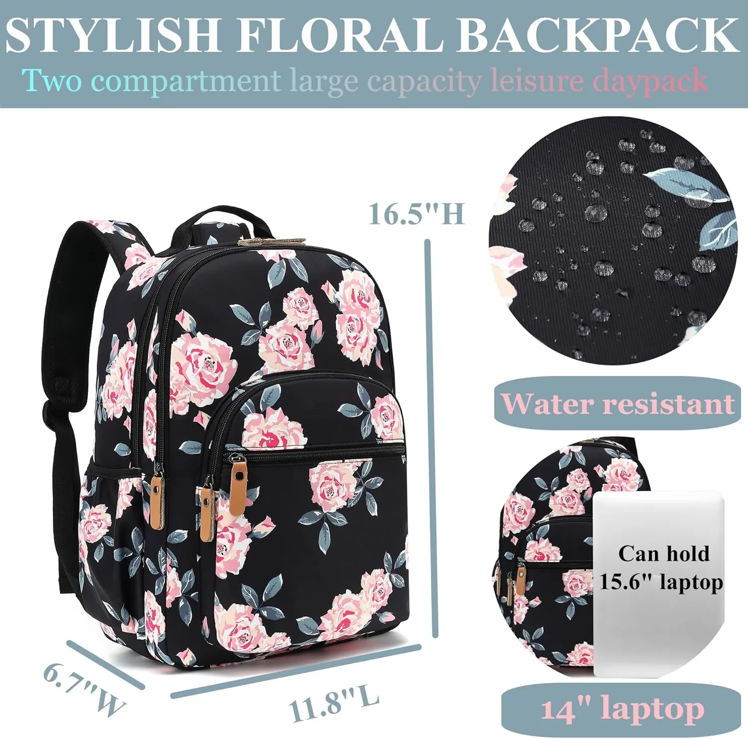 Travel Backpack Geometric Laptop Backpacks Water Resistant Stylish College Dapack Flight Approved Carry On Bag Dark Blue