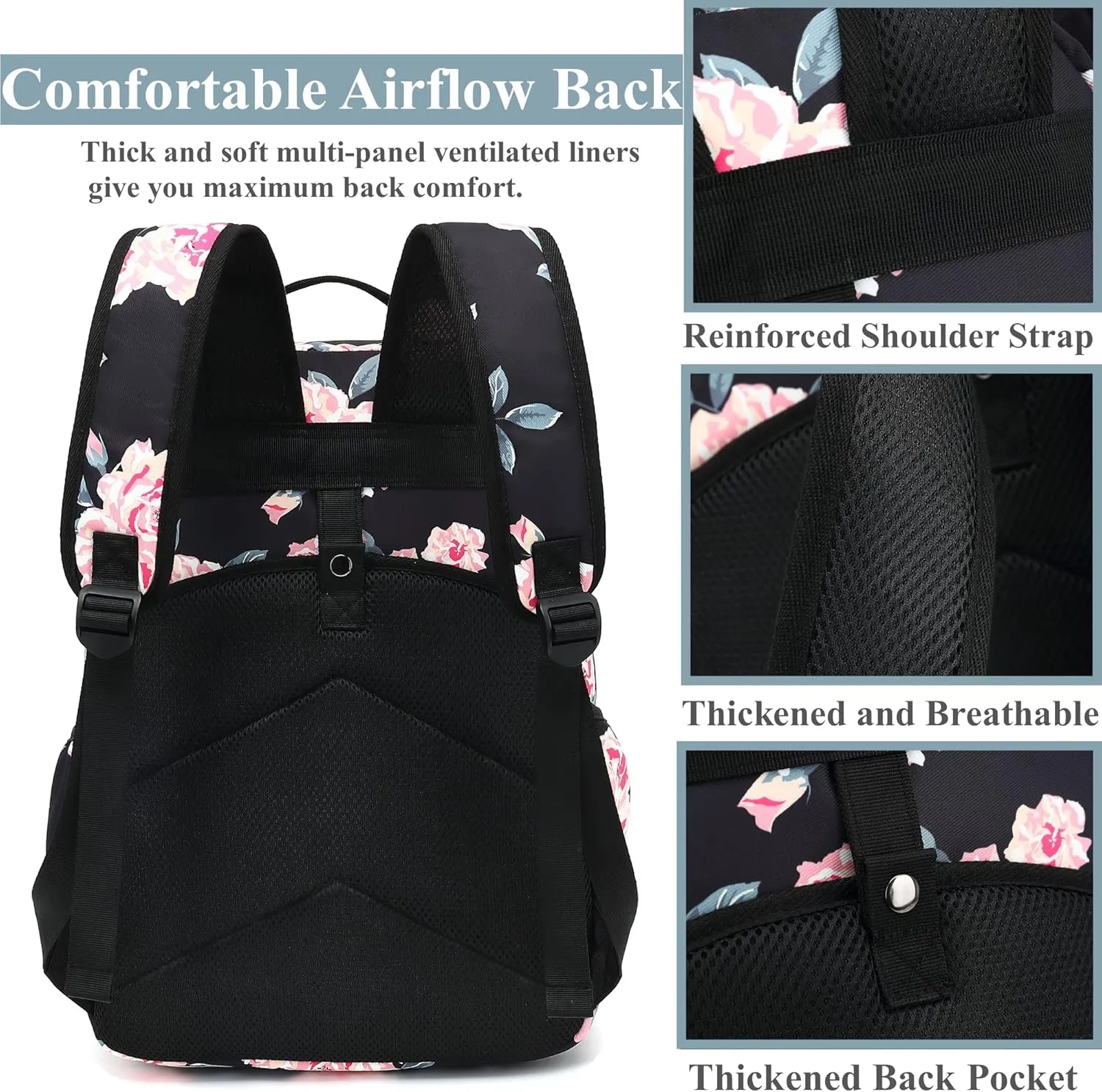 Travel Backpack Geometric Laptop Backpacks Water Resistant Stylish College Dapack Flight Approved Carry On Bag Dark Blue